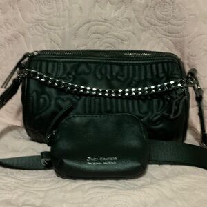 Juicy Couture Black Quilted Women's Bag with Chain Detail